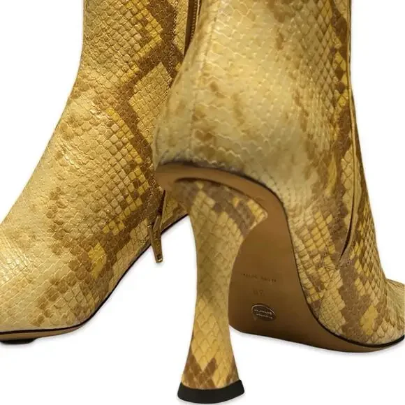 Proenza Schouler Snakeskin Leather Ankle Boots Size 9 - Picture 3 of 5